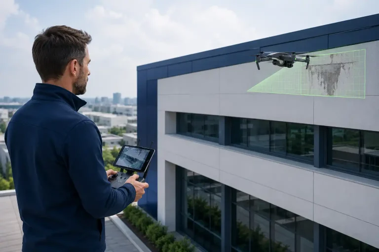 Inspección Visual con Dron para Patologías en Edificios